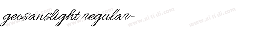 geosanslight regular字体转换